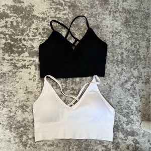 DSG sports bras with built in bra. Size large! White and black!